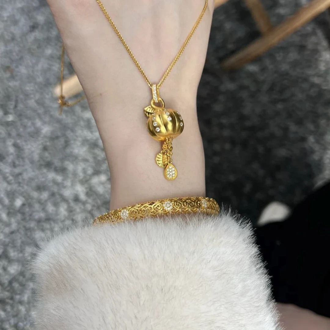 铜合金项链 （高定版）南瓜葫芦流苏百搭精美女士轻奢项链高级感