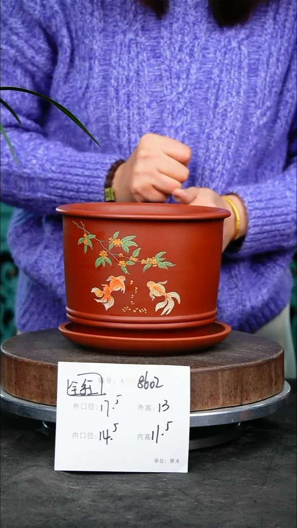 紫砂花盆8602+z紫砂花盆