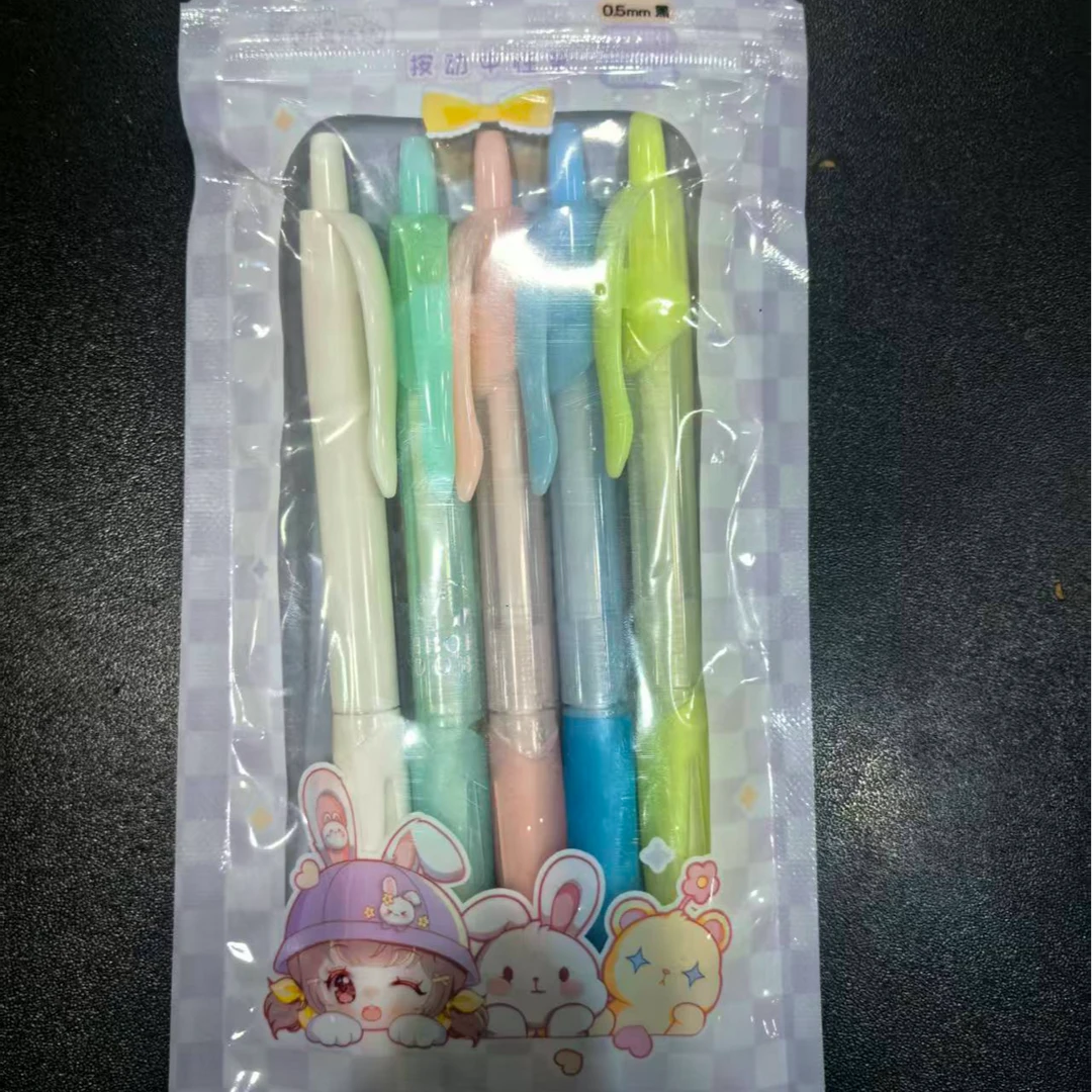 NDZXB折耳妹妹水果系列按动中性笔1包