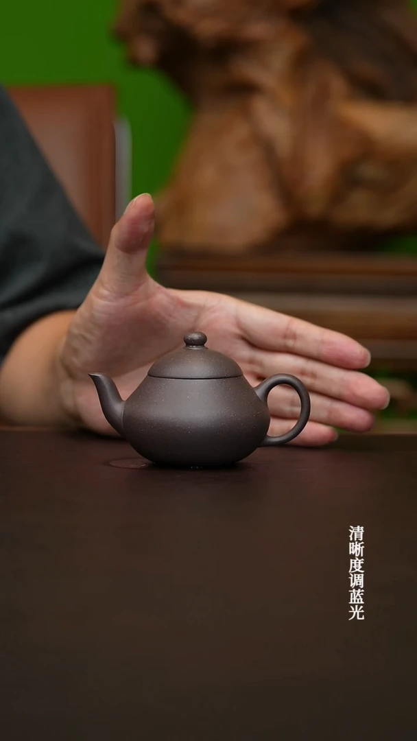 茶壶紫砂宜兴原矿深井老紫泥半手工小矮梨
