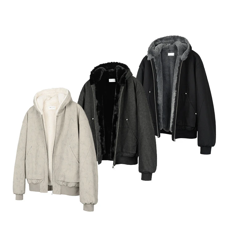 M266 美式座山雕加绒加厚短款外套男款冬季cleanfit棉袄服夹克