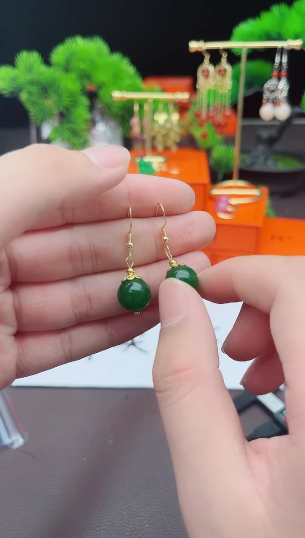 【闪购商品】玛瑙/玉髓耳钉银S925镶嵌438000