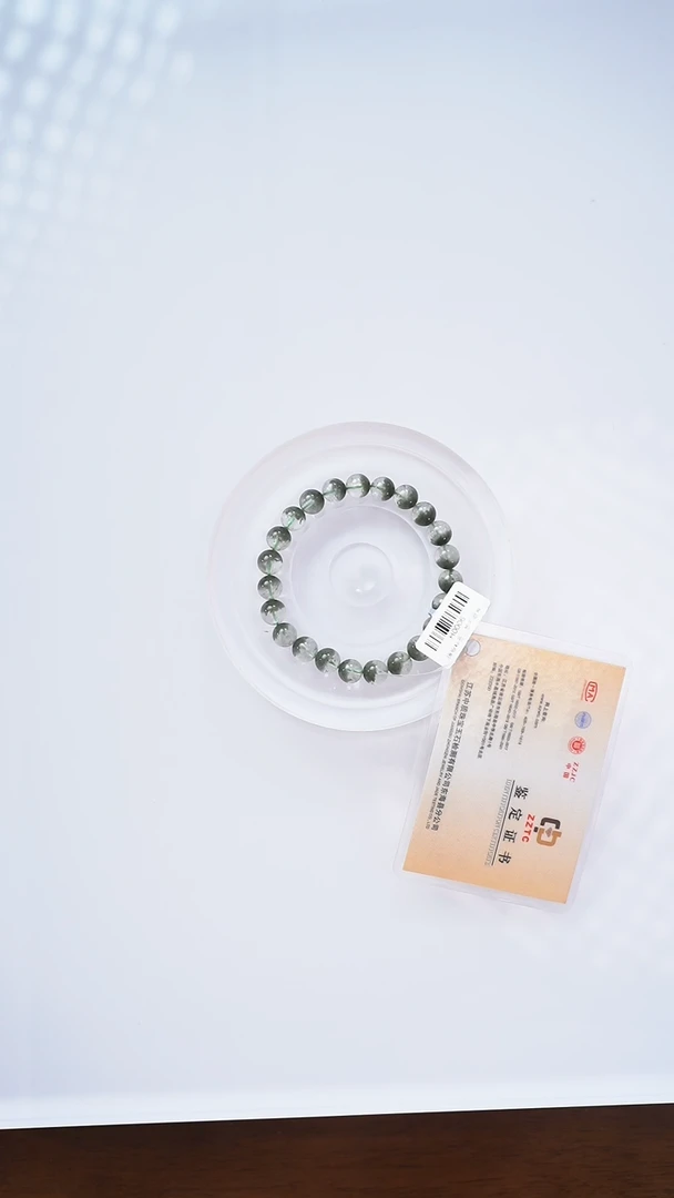【闪购商品】水晶手链未镶嵌q672 绿幽灵手链8mm+