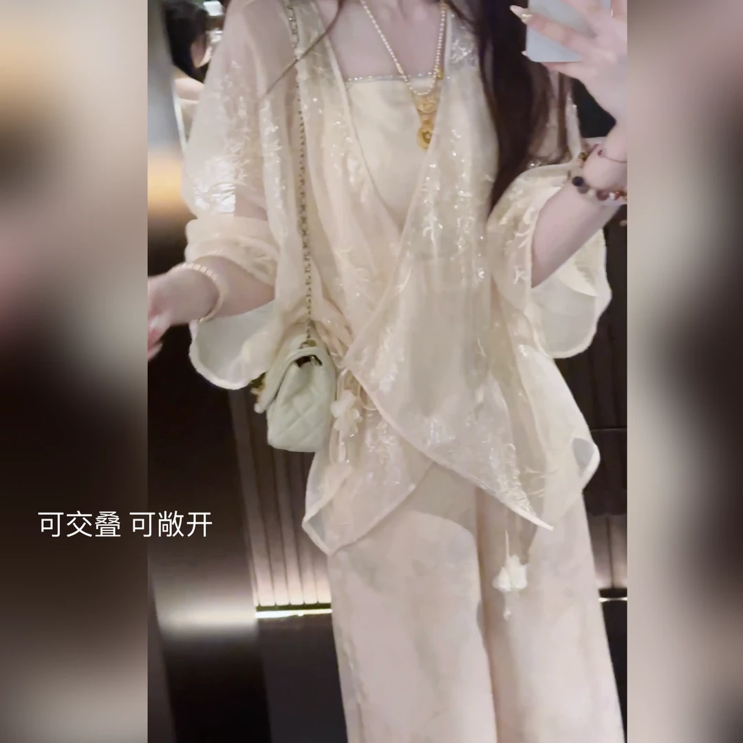 【婷婷】《梦华录•月光衫》一衣多穿 刺绣网纱防晒开衫 TTH2SX531