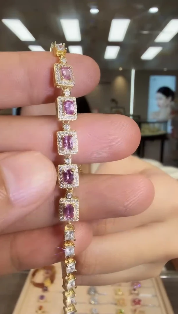 手链蓝宝石银S925镶嵌01