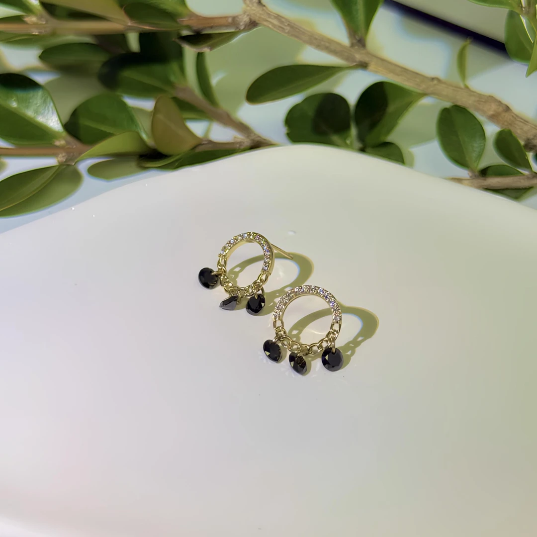 九小尚 铜合金珐琅耳饰 R1485秋季冬季冬天过年耳饰耳环