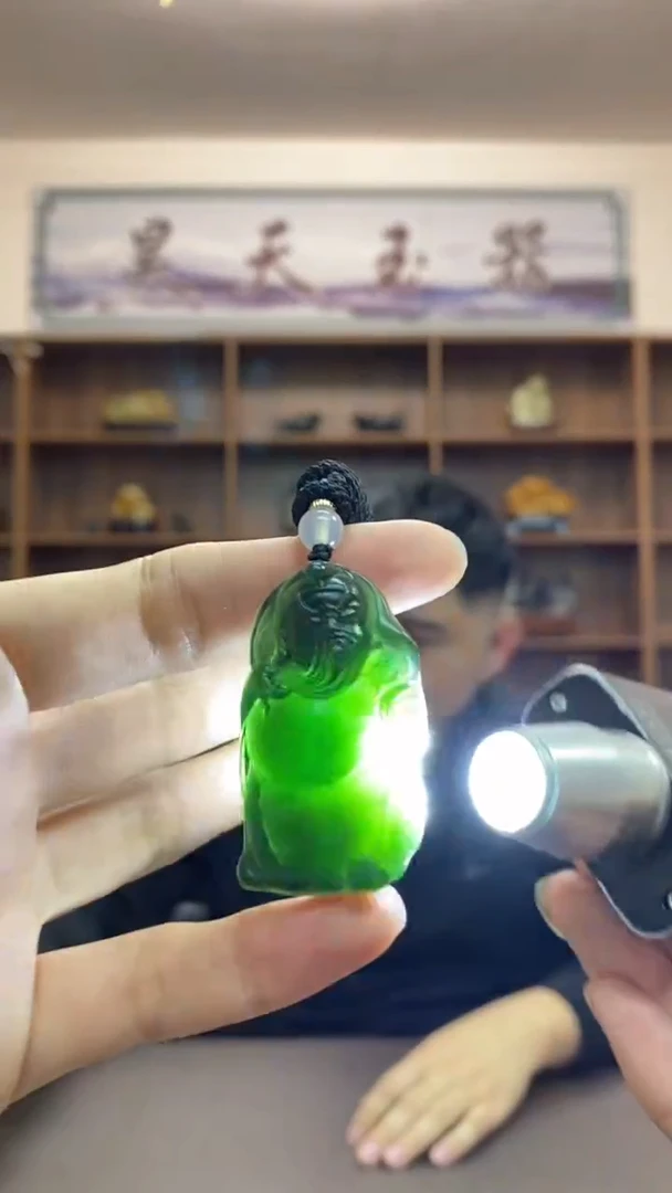 【闪购商品】岫玉颈饰未镶嵌501关公吊坠