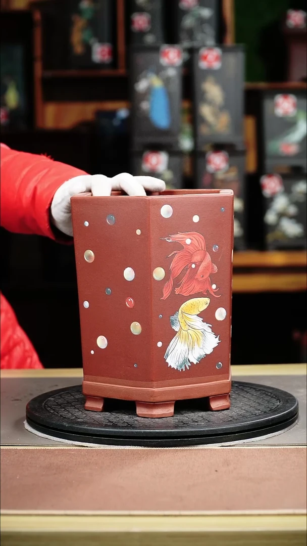 紫砂花盆紫砂花盆