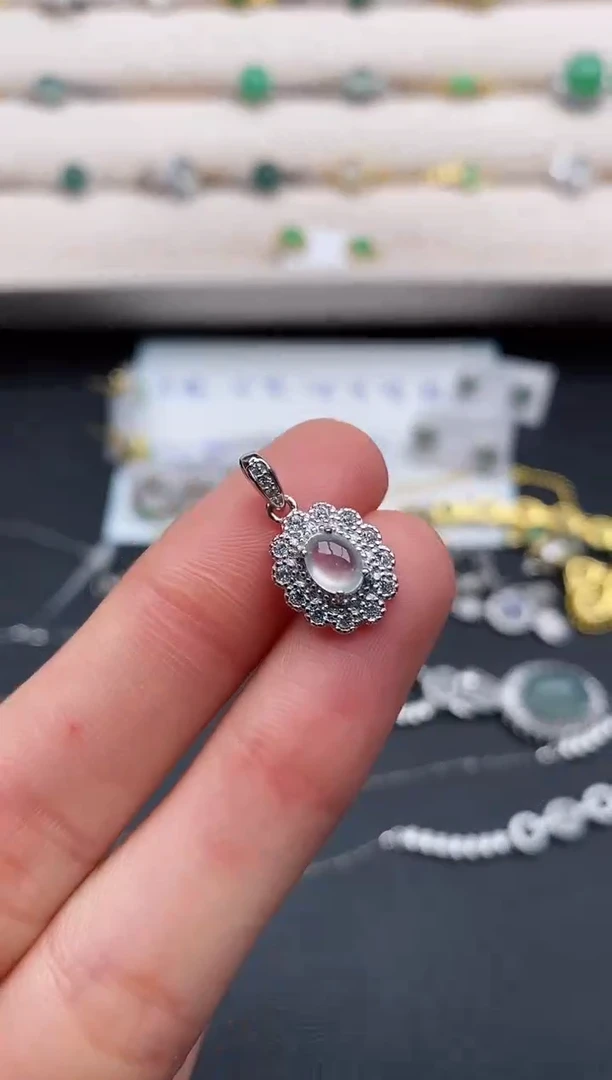 银S925镶嵌戒指翡翠4444444+2