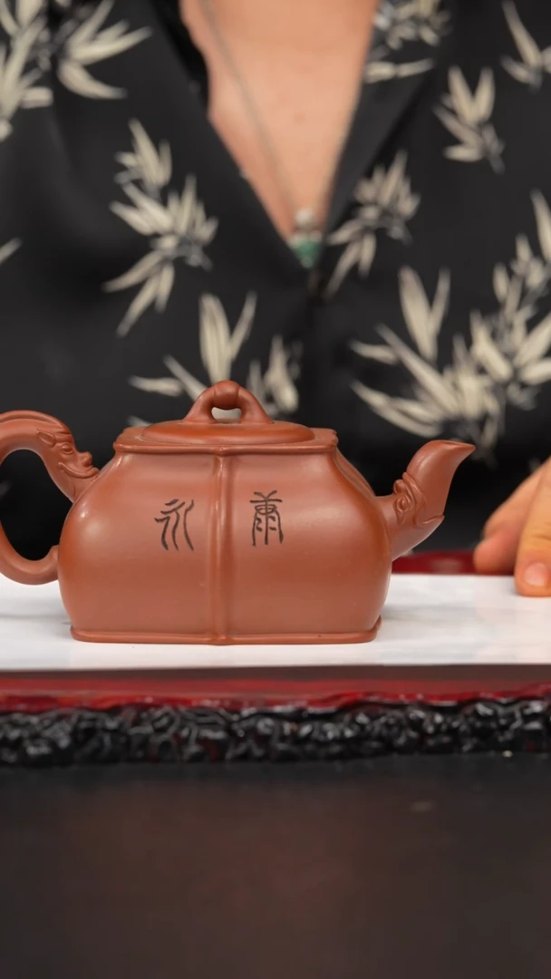 茶壶紫砂107 龙隐,TMG,清水泥