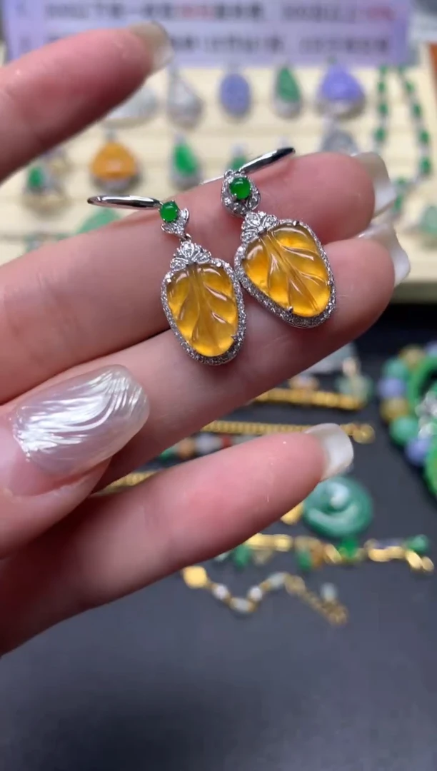 【闪购商品】翡翠耳饰18K金镶嵌耳饰|3980+398