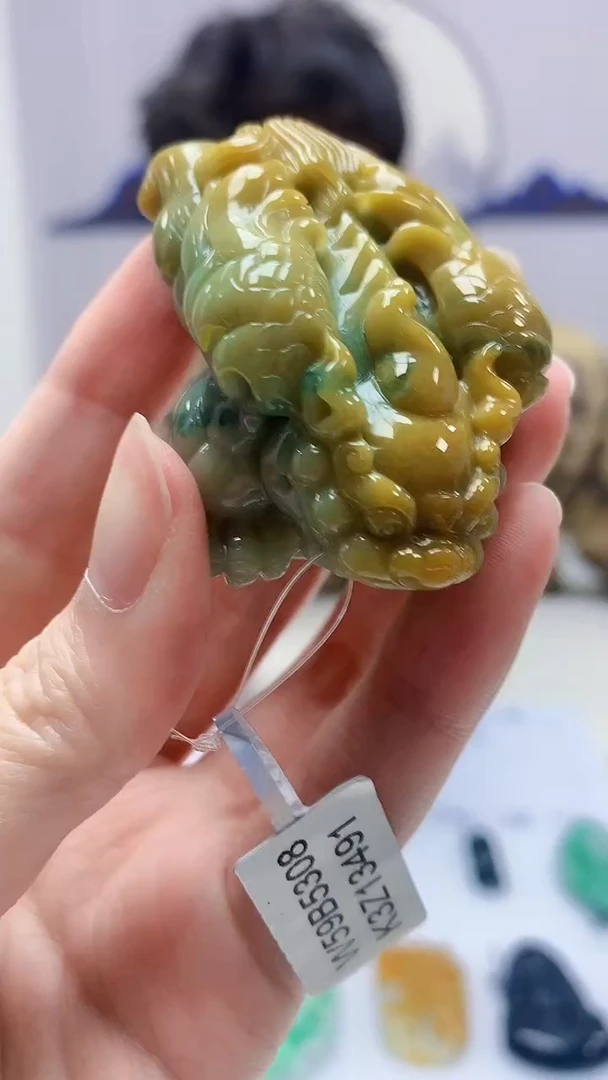 【闪购商品】定制翡翠未镶嵌4688zm-毛货挂件貔貅132