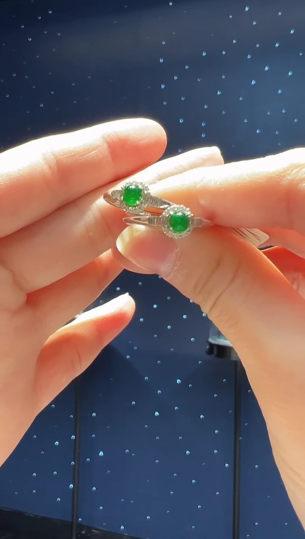 【闪购商品】翡翠戒指银S925镶嵌51】多样性发其一