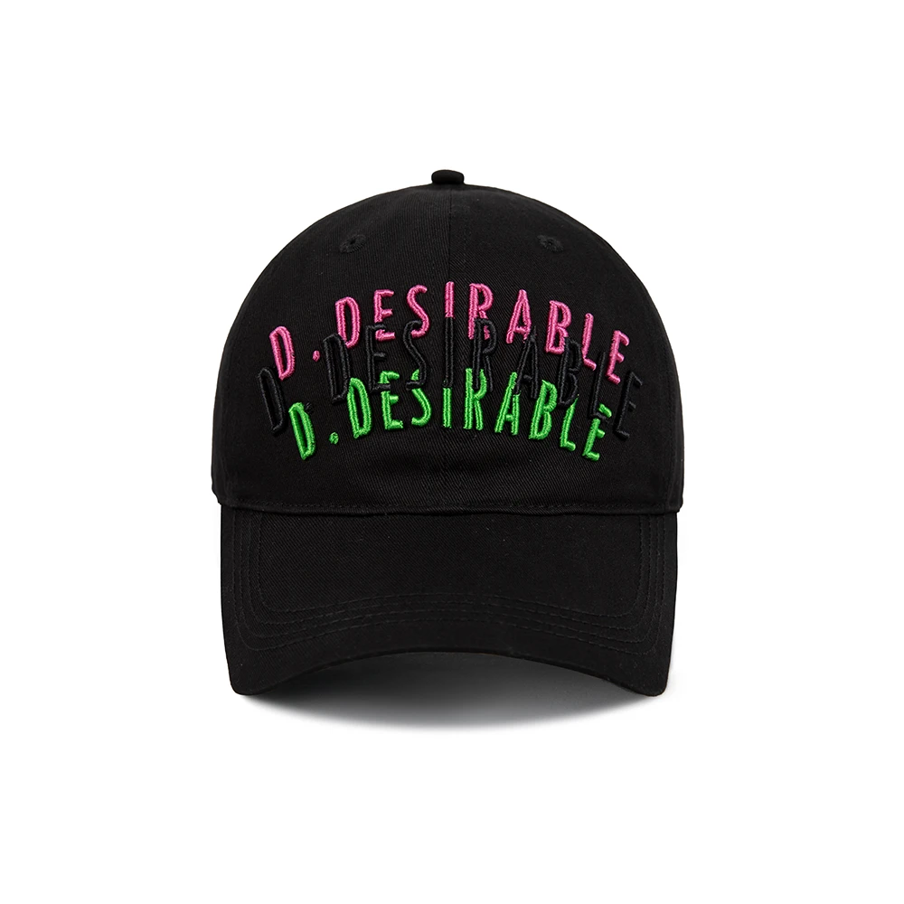 D.Desirable-三色刺绣logo棒球帽