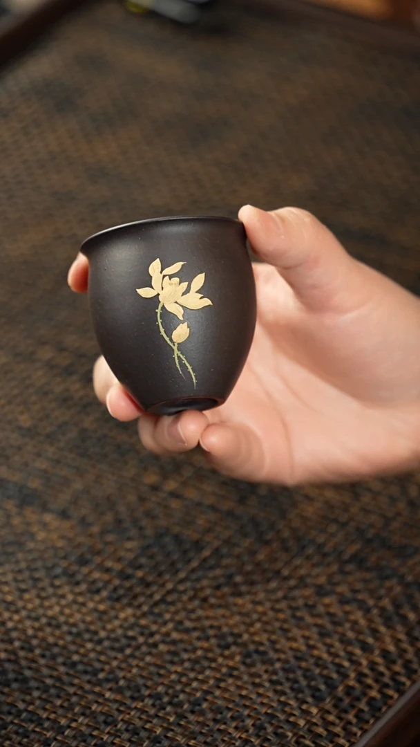 【闪购商品】紫砂茶杯非遗茶器-黑莲花