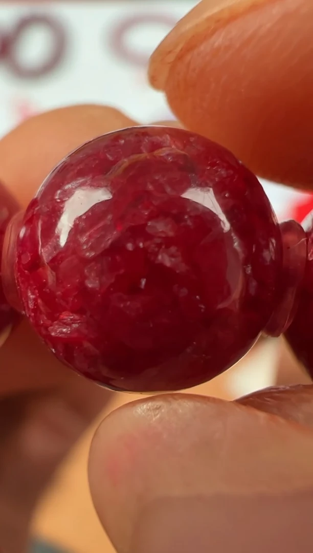 天然辰砂绿*缘马仙溪晶体10mm