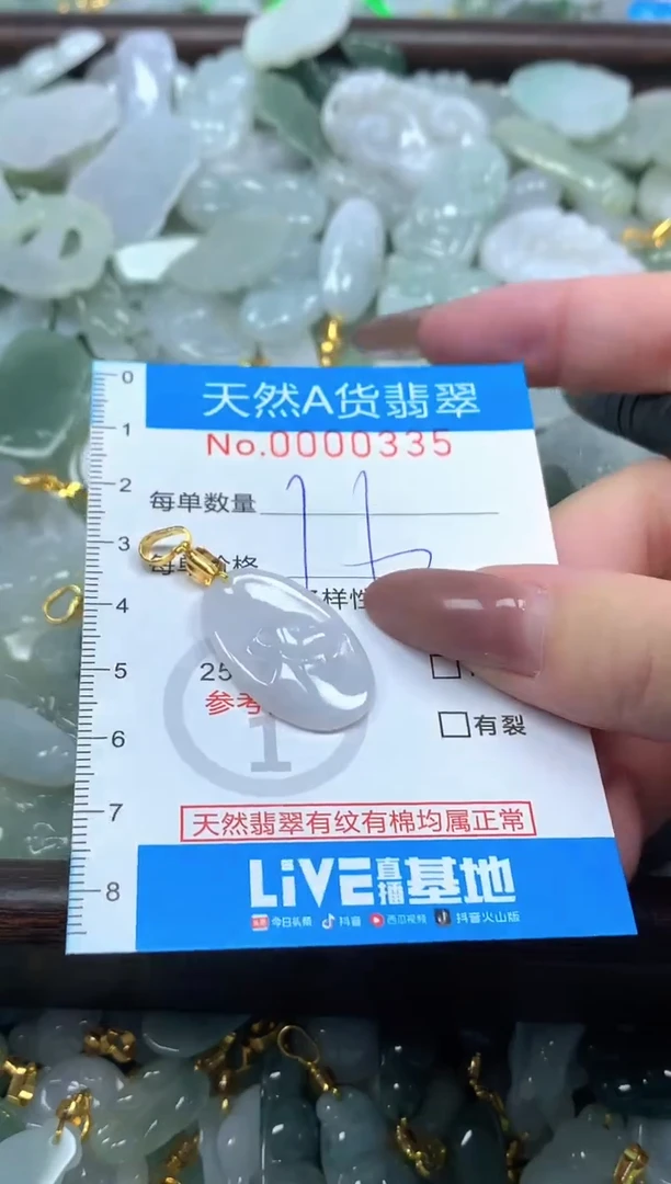 颈饰未镶嵌翡翠净货挂件-0335