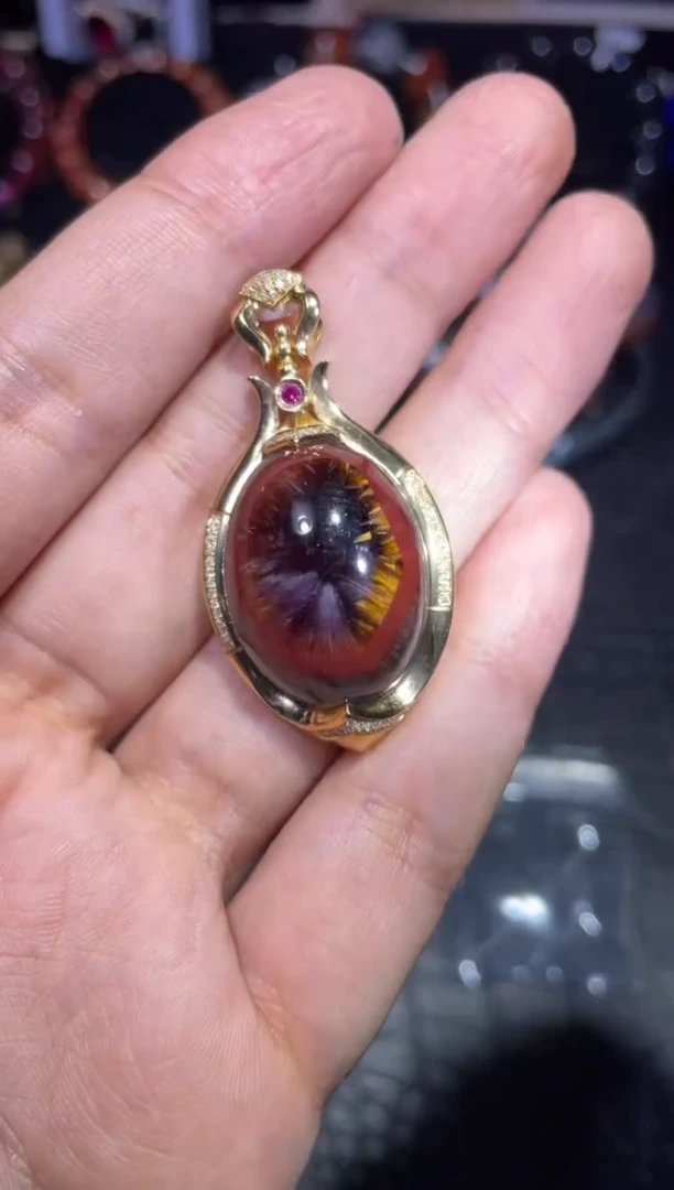 【闪购商品】水晶吊坠18K金镶嵌极光吊坠（多样性发其一）