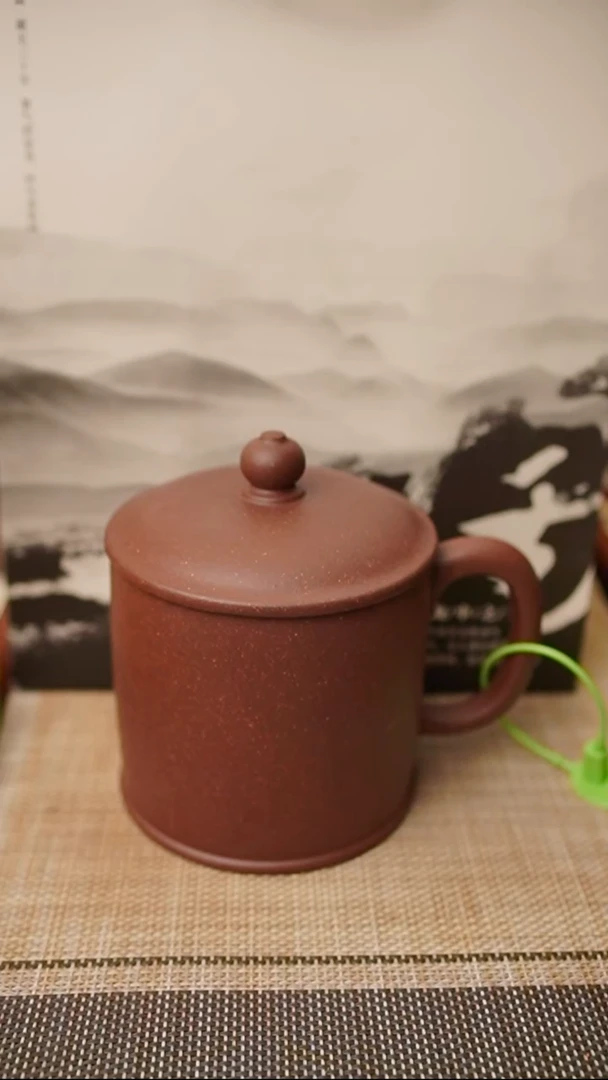 茶杯紫砂底朝青紫气东来