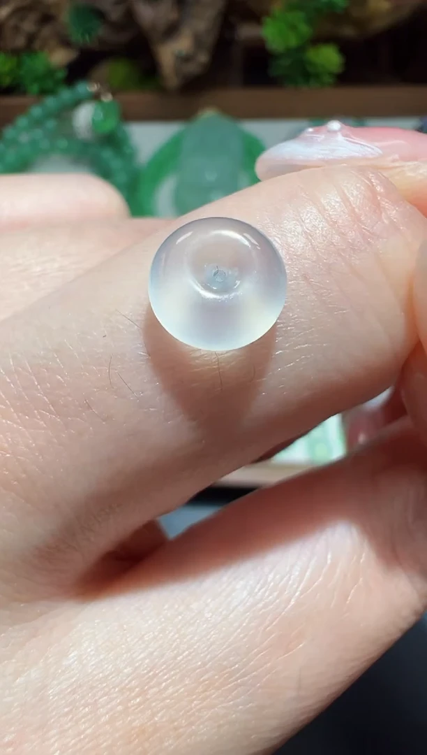 未镶嵌定制翡翠8.4*3.7平安扣