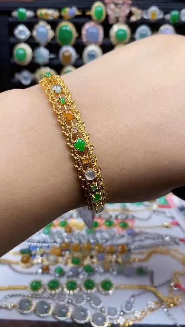 银S925镶嵌戒指翡翠9621