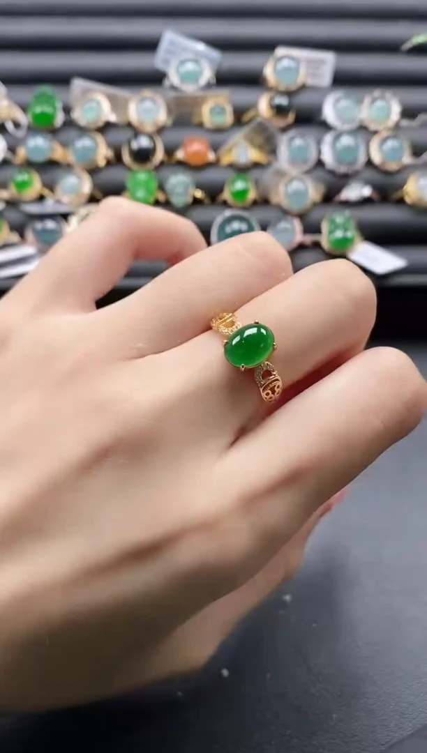 【闪购商品】翡翠戒指银S925镶嵌11111