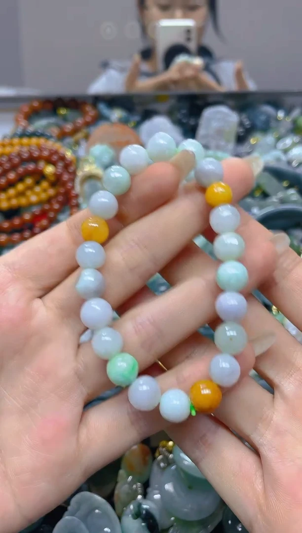 颈饰未镶嵌翡翠8MM/ J /翡翠A货，一件也是批发价