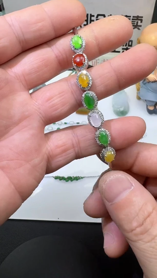 【闪购商品】翡翠手链银S925镶嵌00061444