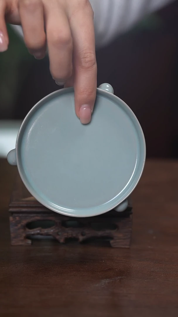 【闪购商品】清凉寺原产地仿古釉三足承盘