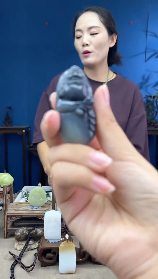 和田玉银S925镶嵌颈饰1