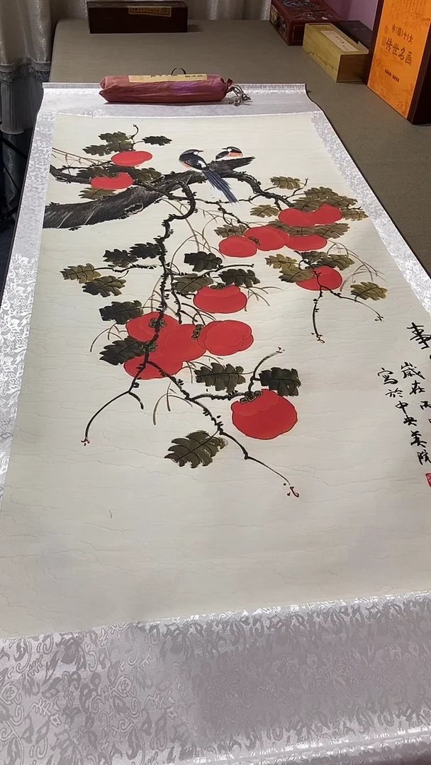 白轴竖幅事事如意