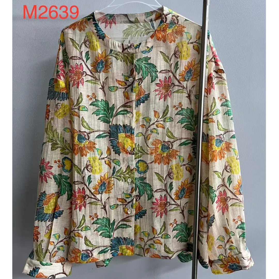 玖了个玖 2025夏款小众设计罗马假日风格休闲百搭衬衫 2504C1804