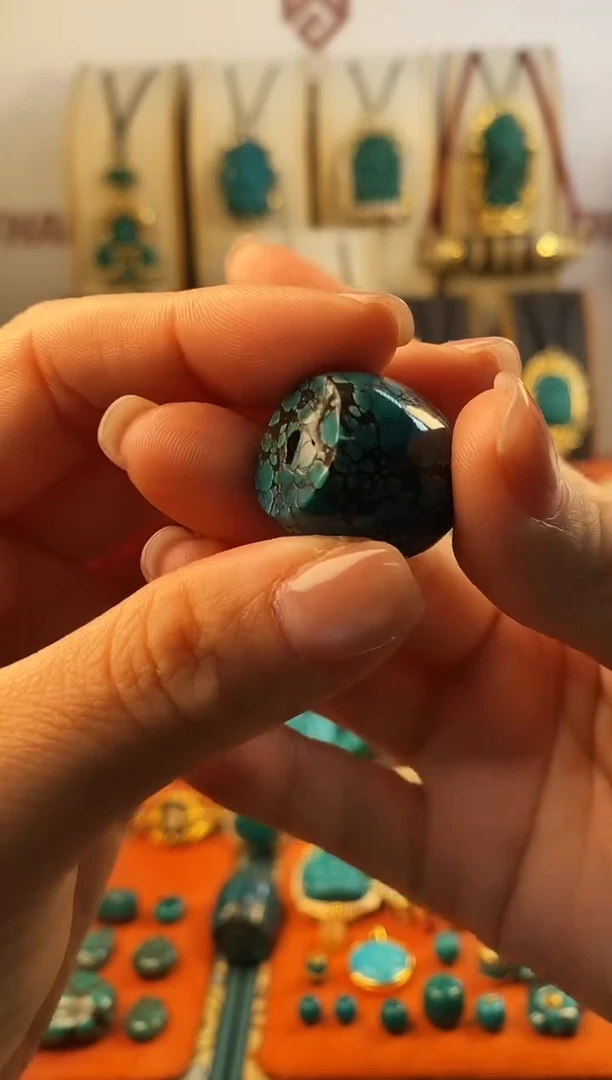 未镶嵌绿松石。网花 单颗  20*22mm