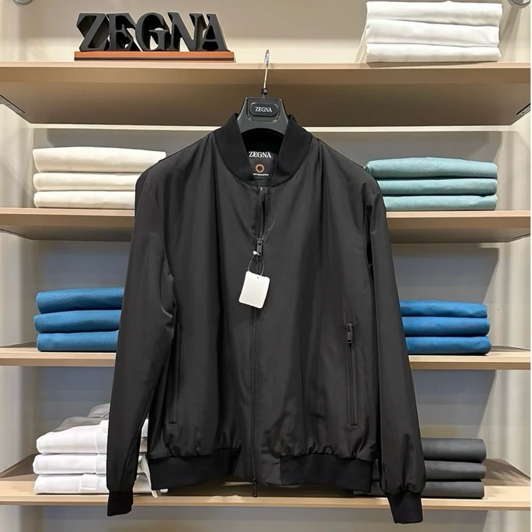 未使用 ZEGNA /杰尼亚棒球领飞行员夹克/JIMI