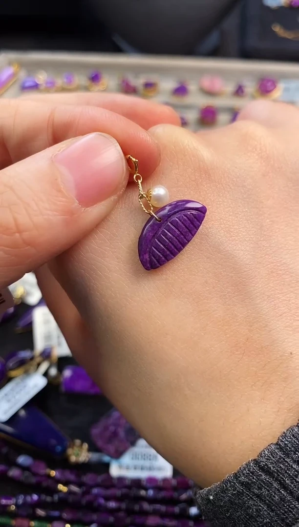 苏纪石（舒俱来）18K金镶嵌耳饰1