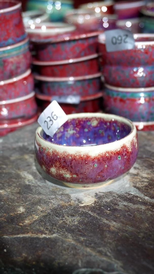 摆件陶精品窑变钧瓷茶器