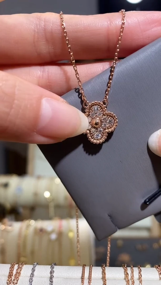 【闪购商品】钻石项链18K金镶嵌项链