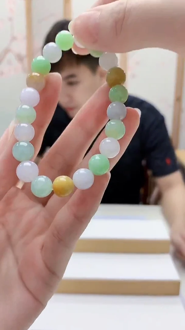 未镶嵌定制翡翠4868ry-毛货手串169