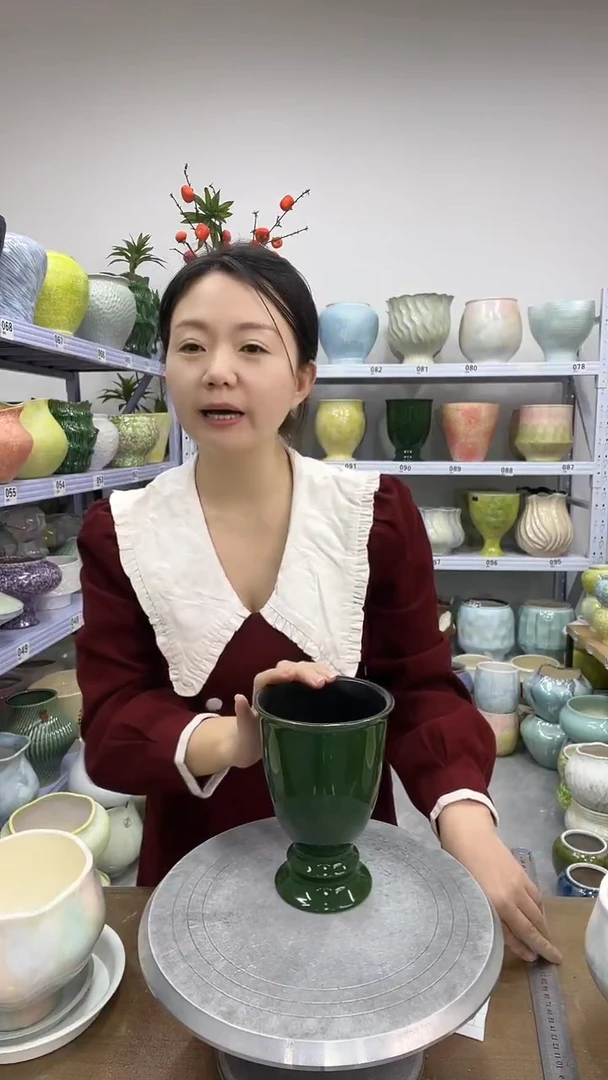 12.2陶瓷花盆直播链接高.      17口11