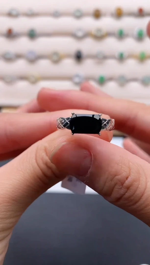 银S925镶嵌戒指翡翠11111111+4