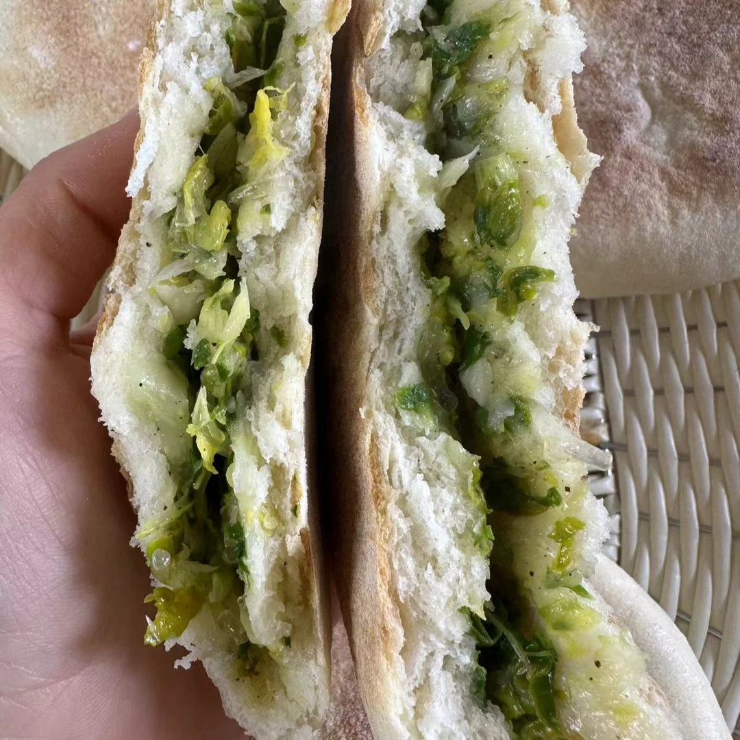 苏北特色菜馅面饼 小时的味道 皮薄馅大