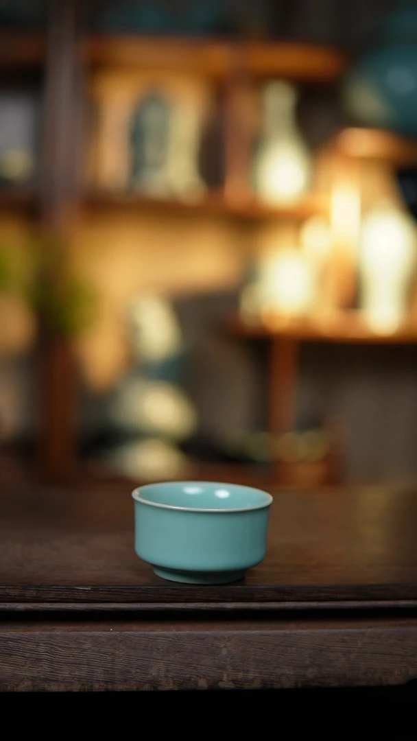 【闪购商品】杯仿古天青小唇杯一级