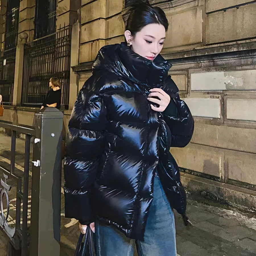 冬季短款韩版时尚百搭连帽潮流加厚保暖羽绒服5768