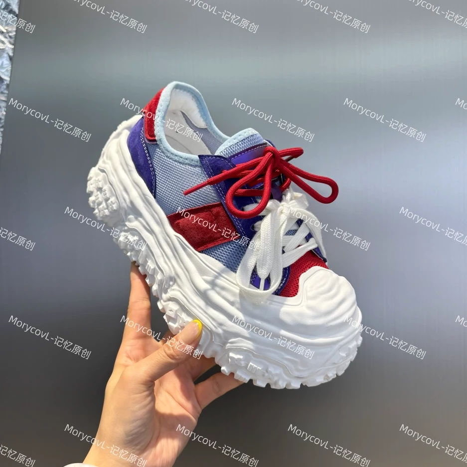 老爹鸳鸯鞋MORYCOVL夏季凉鞋~厚底增高老爹鞋 真皮撞色溶解 0657