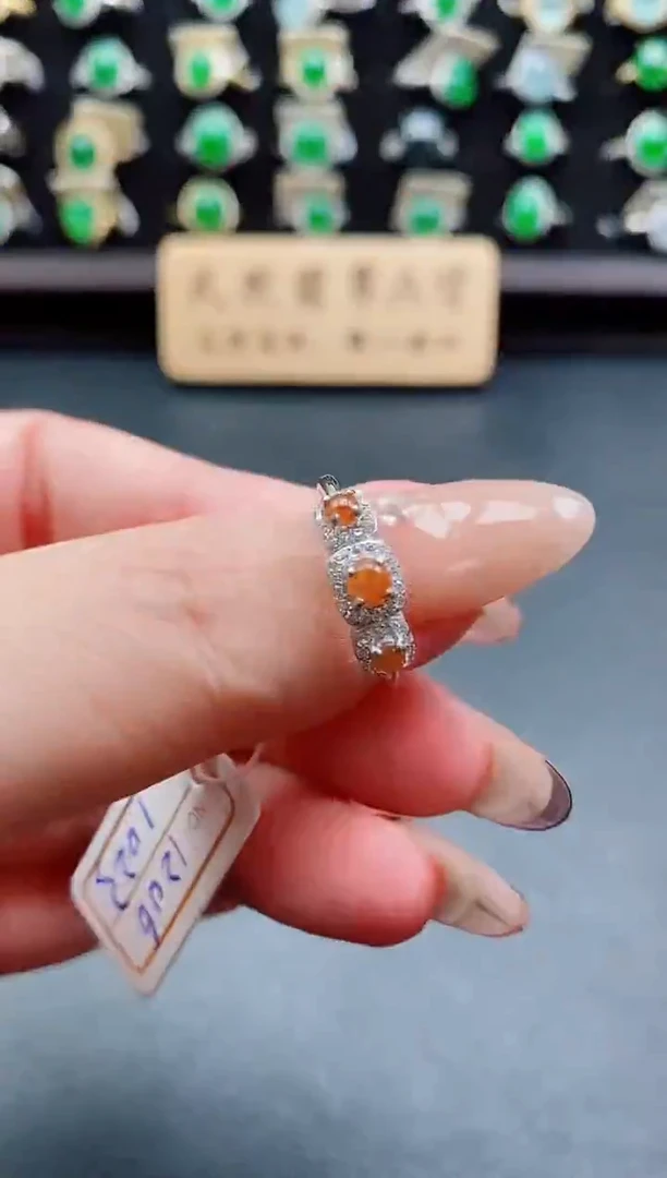 银S925镶嵌戒指翡翠1212