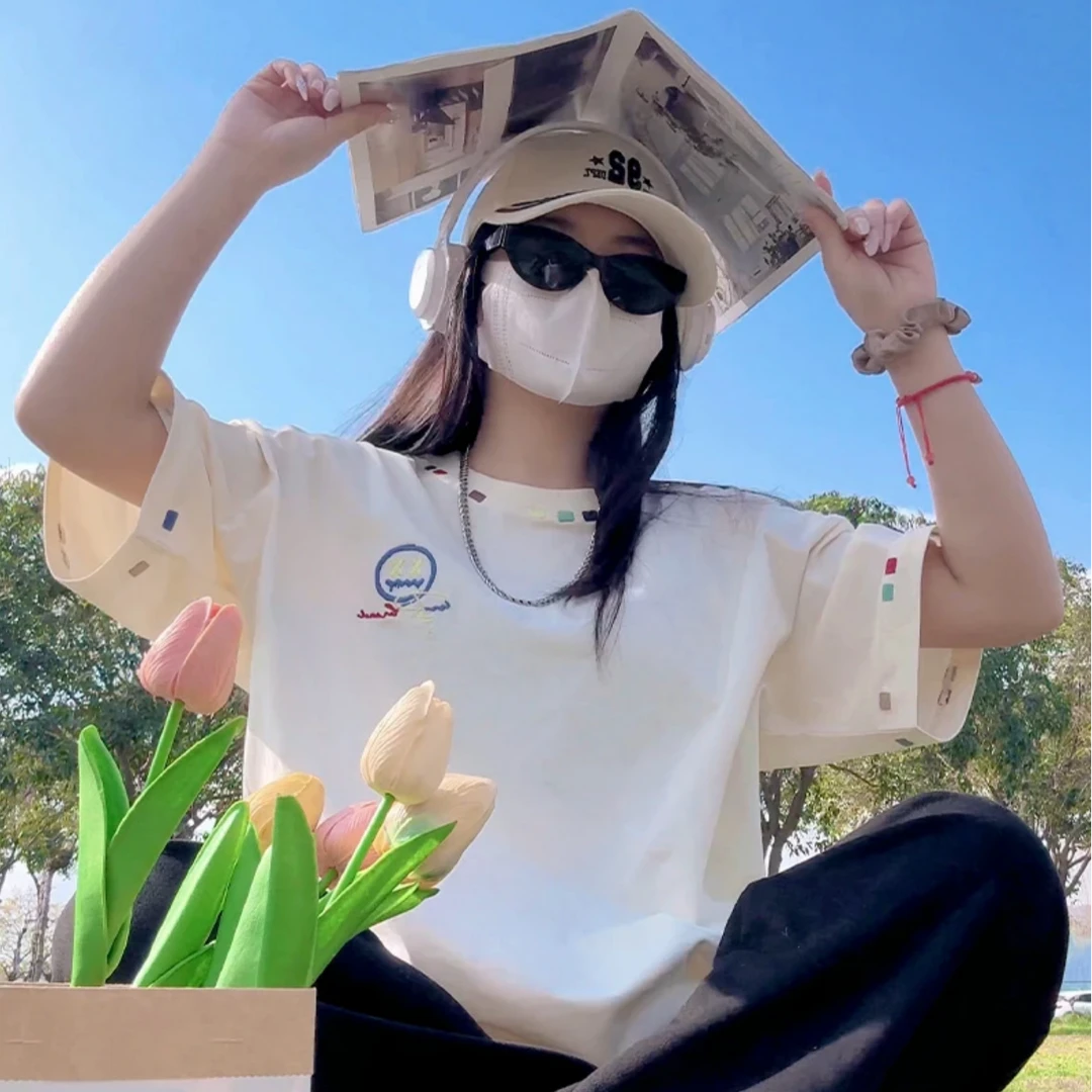 MBD IMP小恶魔撞色彩绣t恤短袖男夏季速干凉感抑菌防晒欧若风体恤