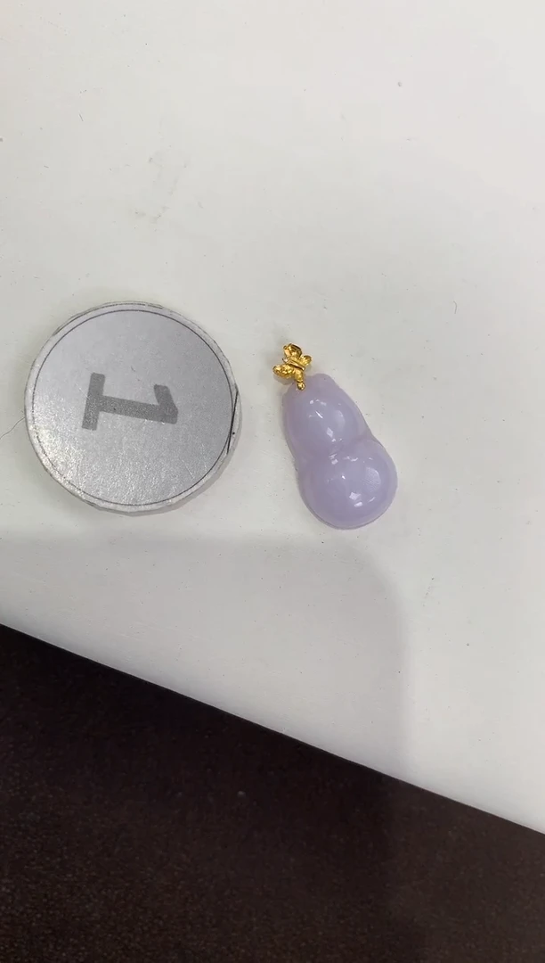 颈饰18K金镶嵌翡翠天然缅甸a货翡翠