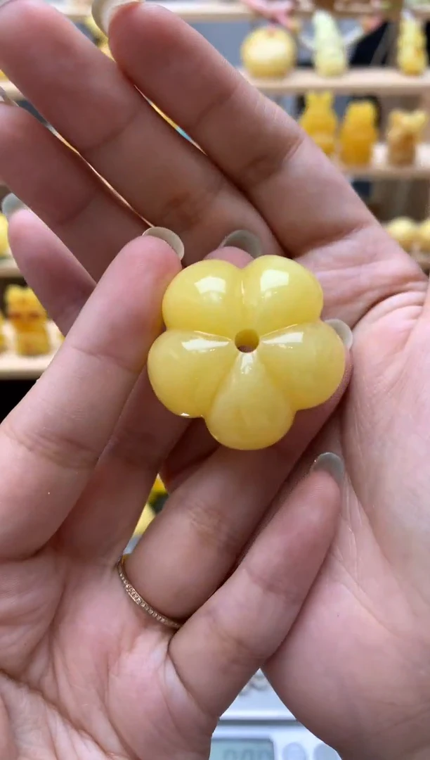 琥珀未镶嵌珠宝奇石113琥珀蜜蜡微瑕花粉