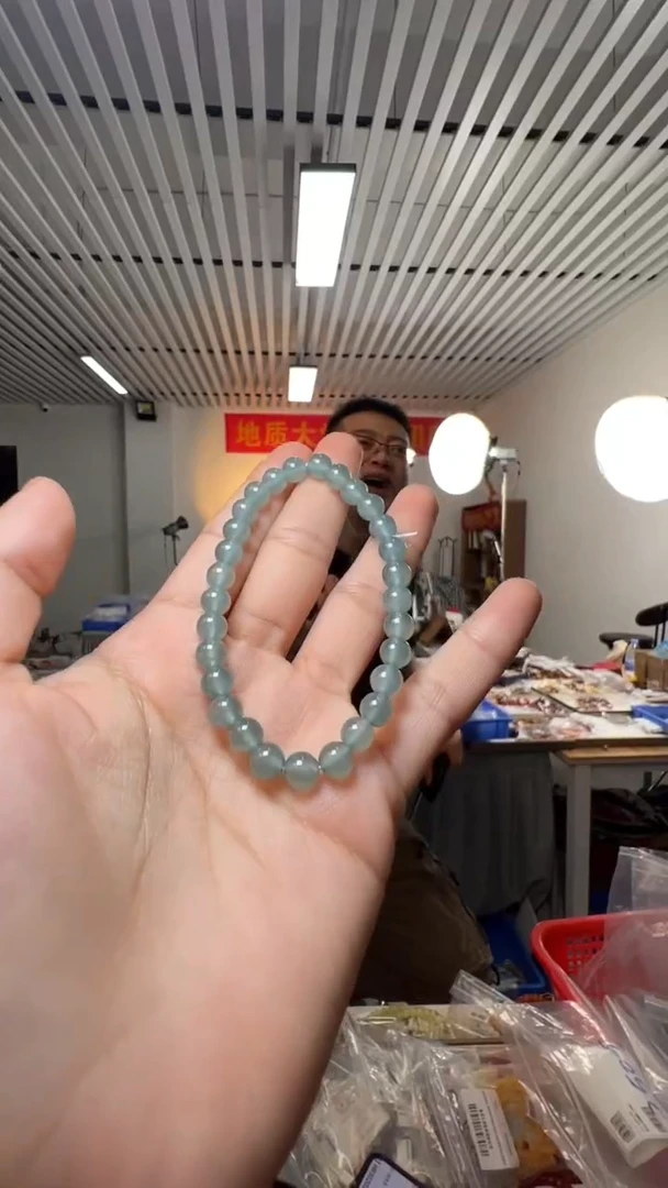 未镶嵌手串翡翠约6mm-翡翠圆珠单圈