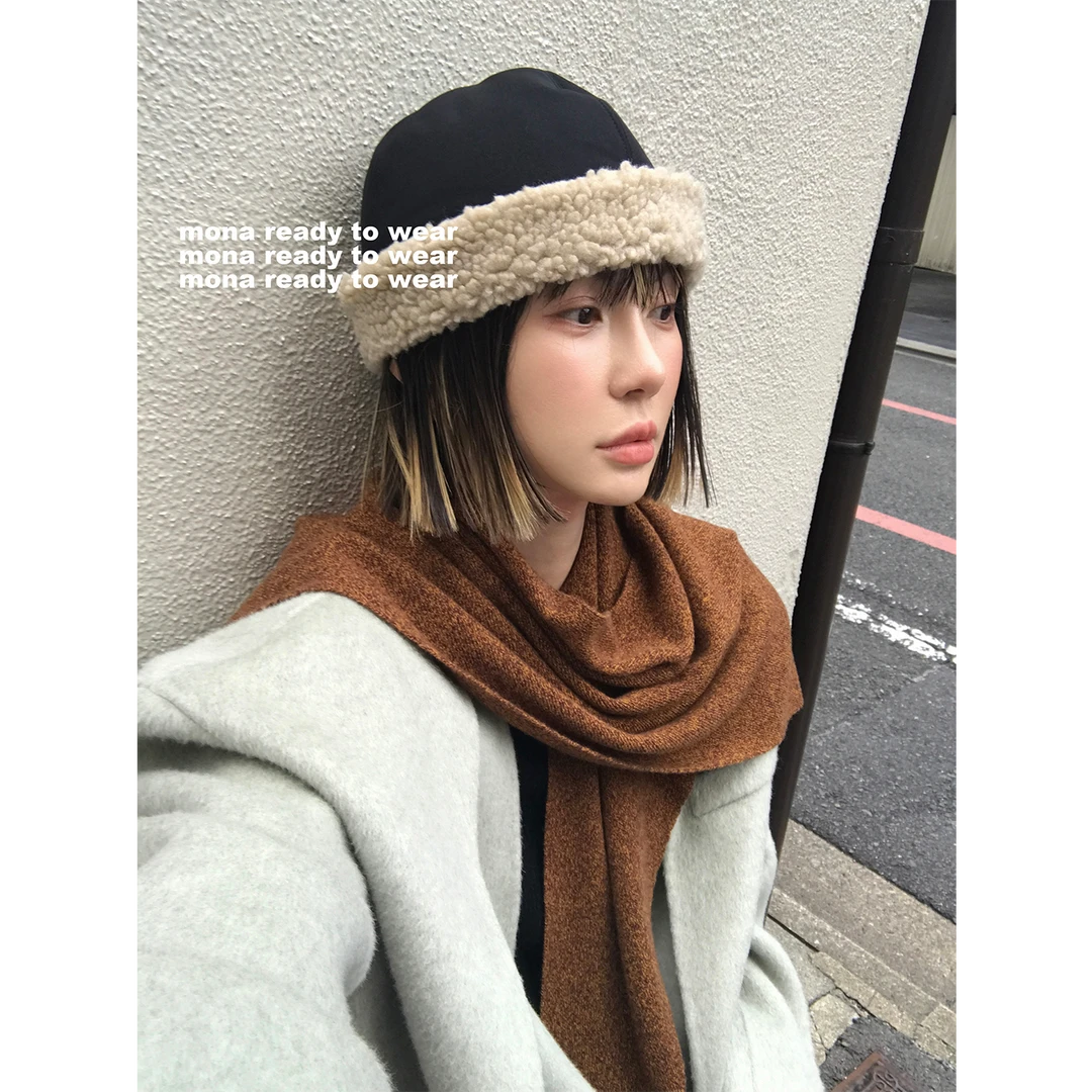 【Mona张绮贤】MONA复古时尚夹棉瓜皮帽子搭配女O125P10003